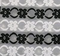 Dakshya Industries  Black &White Color Cotton Sofa cover - White & Black, Cotton, Printed, Multipack 1